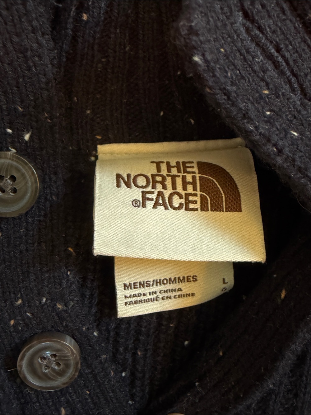 The North Face Men's Dark Navy Knit Button-Up Sweater
